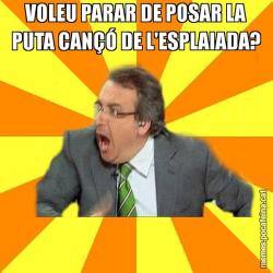 VOLEU PARAR DE POSAR LA PUTA CANÇÓ DE L'ESPLAIADA?