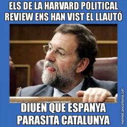 ELS DE LA HARVARD POLITICAL REVIEW ENS HAN VIST EL LLAUTÓ DIUEN QUE ESPANYA PARASITA CATALUNYA