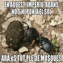 EN AQUEST 'IMPERIU' ABANS NO S'HI PONIA EL SOL ARA éS TOT PLE DE MOSQUES