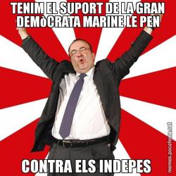 TENIM EL SUPORT DE LA GRAN DEMòCRATA MARINE LE PEN CONTRA ELS INDEPES