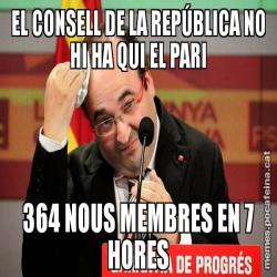 EL CONSELL DE LA REPÚBLICA NO HI HA QUI EL PARI 364 NOUS MEMBRES EN 7 HORES