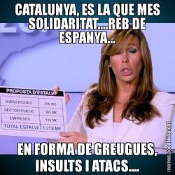 CATALUNYA, ES LA QUE MES SOLIDARITAT....REB DE ESPANYA... EN FORMA DE GREUGUES, INSULTS I ATACS....