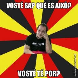 VOSTÉ SAP QUÈ ÉS AIXÒ? VOSTÉ TÉ POR?