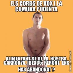 ELS CORBS DE VOX I LA COMUNA PUDENTA ALIMENTANT-SE DE LA  NOSTRA CARRONYA. IBEX35: PERQUÈ  ENS HAS ABANDONAT ?