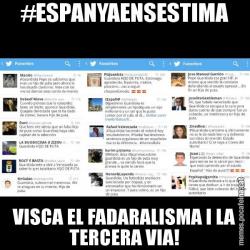 #ESPANYAENSESTIMA VISCA EL FADARALISMA I LA TERCERA VIA!