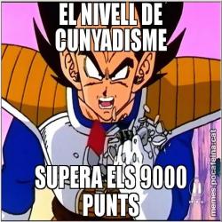 EL NIVELL DE CUNYADISME SUPERA ELS 9000 PUNTS