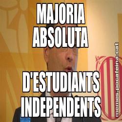 MAJORIA ABSOLUTA D'ESTUDIANTS INDEPENDENTS