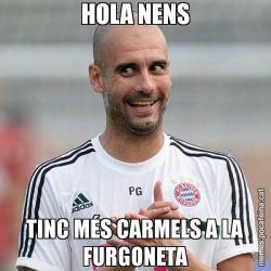 HOLA NENS TINC MÉS CARMELS A LA FURGONETA