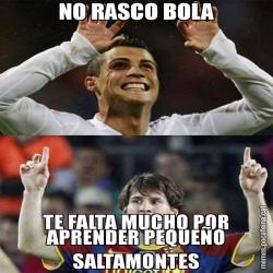 NO RASCO BOLA TE FALTA MUCHO POR APRENDER PEQUEÑO SALTAMONTES