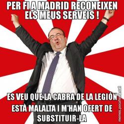 PER FI A MADRID RECONEIXEN ELS MEUS SERVEIS ! ES VEU QUE LA CABRA DE LA LEGIÓN ESTÀ MALALTA I M'HAN OFERT DE SUBSTITUIR-LA