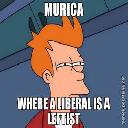 MURICA WHERE A LIBERAL IS A LEFTIST