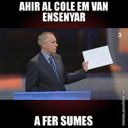 AHIR AL COLE EM VAN ENSENYAR A FER SUMES
