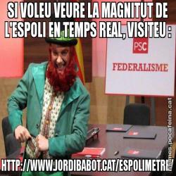 SI VOLEU VEURE LA MAGNITUT DE L'ESPOLI EN TEMPS REAL, VISITEU : HTTP://WWW.JORDIBABOT.CAT/ESPOLIMETRE/