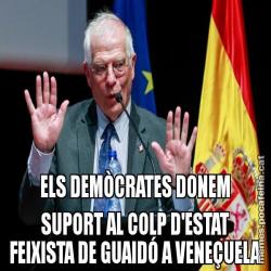 ELS DEMÒCRATES DONEM SUPORT AL COLP D'ESTAT FEIXISTA DE GUAIDÓ A VENEÇUELA