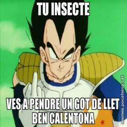 TU INSECTE VES A PENDRE UN GOT DE LLET BEN CALENTONA