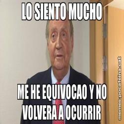 LO SIENTO MUCHO ME HE EQUIVOCAO Y NO VOLVERA A OCURRIR