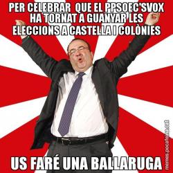 PER CELEBRAR  QUE EL PPSOEC'SVOX HA TORNAT A GUANYAR LES ELECCIONS A CASTELLA I COLÒNIES US FARÉ UNA BALLARUGA