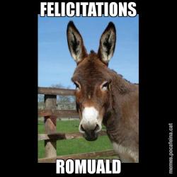 FELICITATIONS ROMUALD