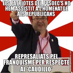 ELS PATRIOTES DEL PPSOEC'S NO HEM ASSISTIT A L'HOMENATGE ALS REPUBLICANS REPRESALIATS PEL FRANQUISME PER RESPECTE AL 'CAUDILLO'