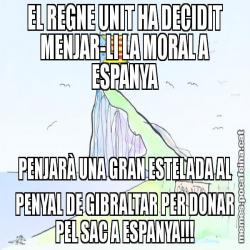 EL REGNE UNIT HA DECIDIT MENJAR-LI LA MORAL A ESPANYA PENJARÀ UNA GRAN ESTELADA AL PENYAL DE GIBRALTAR PER DONAR PEL SAC A ESPANYA!!!