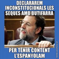 DECLARAREM INCONSTITUCIONALS LES SEQUES AMB BUTIFARRA PER TENIR CONTENT L'ESPANYOLAM
