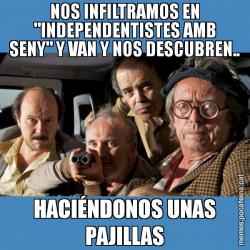 NOS INFILTRAMOS EN "INDEPENDENTISTES AMB SENY" Y VAN Y NOS DESCUBREN.. HACIÉNDONOS UNAS PAJILLAS