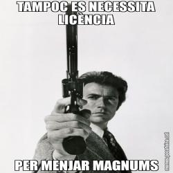 TAMPOC ES NECESSITA LICÈNCIA PER MENJAR MAGNUMS