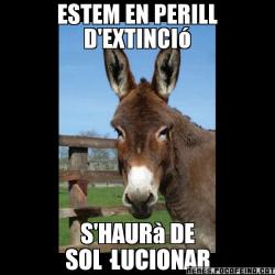 ESTEM EN PERILL D'EXTINCIó S'HAURà DE SOL·LUCIONAR
