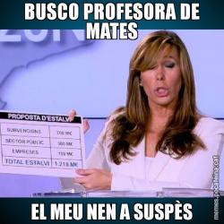BUSCO PROFESORA DE MATES EL MEU NEN A SUSPÈS