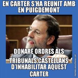 EN CARTER S'HA REUNIT AMB EN PUIGDEMONT DONARÉ ORDRES ALS TRIBUNALS CASTELLANS D'INHABILITAR AQUEST CARTER