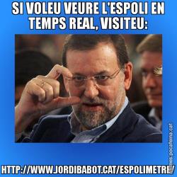 SI VOLEU VEURE L'ESPOLI EN TEMPS REAL, VISITEU: HTTP://WWW.JORDIBABOT.CAT/ESPOLIMETRE/