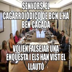 SENYORS, EL CAGARROIÓDICO DE BCN L'HA BEN CAGADA VOLIEN FALSEJAR UNA ENQUESTA I ELS HAN VIST EL LLAUTÓ