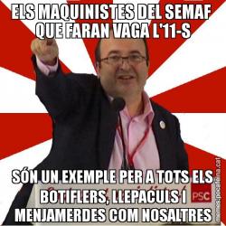 ELS MAQUINISTES DEL SEMAF  QUE FARAN VAGA L'11-S SÓN UN EXEMPLE PER A TOTS ELS BOTIFLERS, LLEPACULS I MENJAMERDES COM NOSALTRES