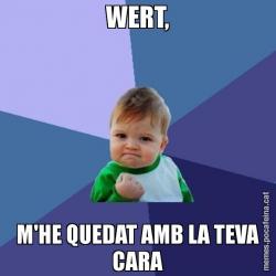 WERT, M'HE QUEDAT AMB LA TEVA CARA
