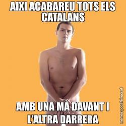 AIXI ACABAREU TOTS ELS CATALANS AMB UNA MÀ DAVANT I L'ALTRA DARRERA