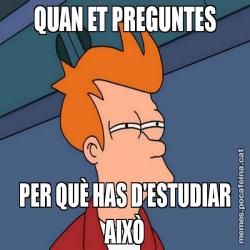 QUAN ET PREGUNTES PER QUÈ HAS D'ESTUDIAR AIXÒ