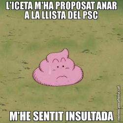 L'ICETA M'HA PROPOSAT ANAR A LA LLISTA DEL PSC M'HE SENTIT INSULTADA