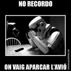NO RECORDO ON VAIG APARCAR L'AVIÓ