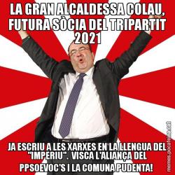 LA GRAN ALCALDESSA COLAU, FUTURA SÒCIA DEL TRIPARTIT 2021 JA ESCRIU A LES XARXES EN LA LLENGUA DEL "IMPERIU".  VISCA L'ALIANÇA DEL PPSOEVOC'S I LA COMUNA PUDENTA!