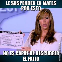 LE SUSPENDEN EN MATES POR ESTO NO ES CAPAZ DE DESCUBRIR EL FALLO
