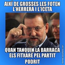 AIXÍ DE GROSSES LES FOTEN L'HERRERA I L'ICETA QUAN TANQUIN LA BARRACA ELS FITXARÉ PEL PARTIT PODRIT
