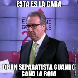 ESTA ES LA CARA DE UN SEPARATISTA CUANDO GANA LA ROJA