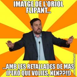 IMATGE DE L'ORIOL FLIPANT... ...AMB LES RETALLADES DE MAS (PERÒ QUE VOLIES, NEN??!!)