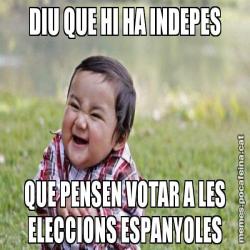 DIU QUE HI HA INDEPES QUE PENSEN VOTAR A LES ELECCIONS ESPANYOLES
