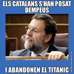 ELS CATALANS S'HAN POSAT DEMPEUS I ABANDONEN EL TITÀNIC