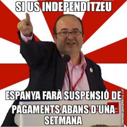 SI US INDEPENDITZEU ESPANYA FARÀ SUSPENSIÓ DE PAGAMENTS ABANS D'UNA SETMANA