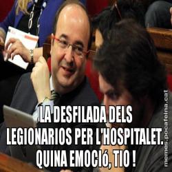 LA DESFILADA DELS LEGIONARIOS PER L'HOSPITALET.  QUINA EMOCIó, TIO !