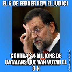 EL 6 DE FEBRER FEM EL JUDICI  CONTRA 2,4 MILIONS DE CATALANS QUE VAN VOTAR EL 9-N