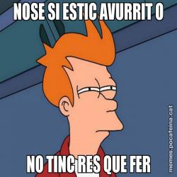 NOSE SI ESTIC AVURRIT O NO TINC RES QUE FER