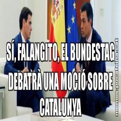 SÍ, FALANGITO, EL BUNDESTAG DEBATRÀ UNA MOCIÓ SOBRE CATALUNYA